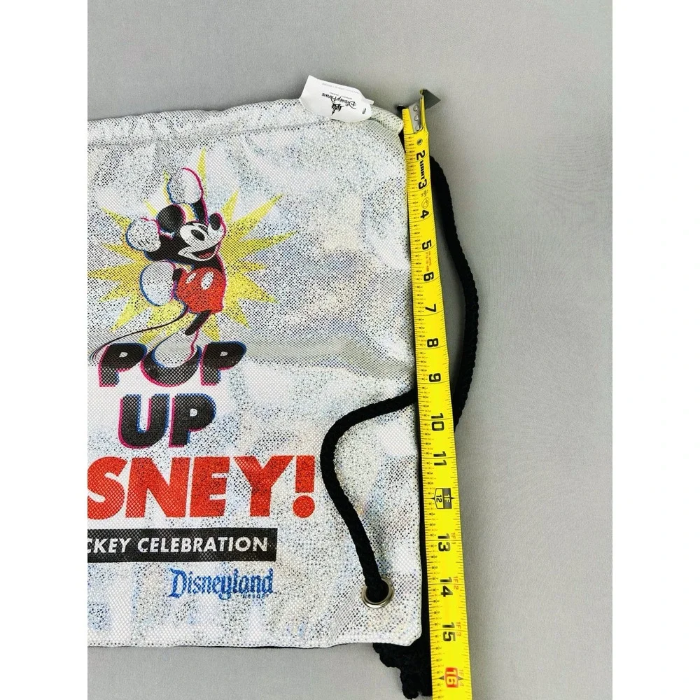 Disneyland 2019 Pop Up Disney Mickey‎ Mouse String Cinch Backpack Bag NEW